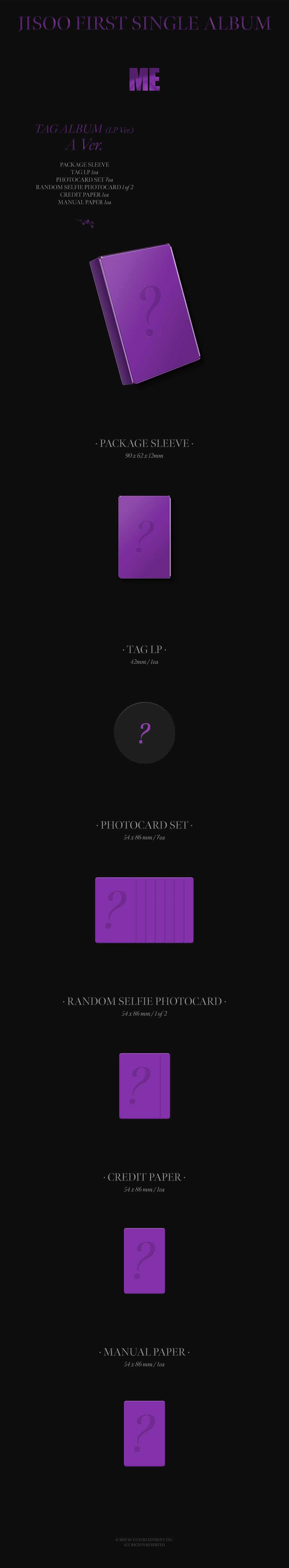 jisoo-first-single-album-me-yg-tag-album-a-lp-ver-wholesale