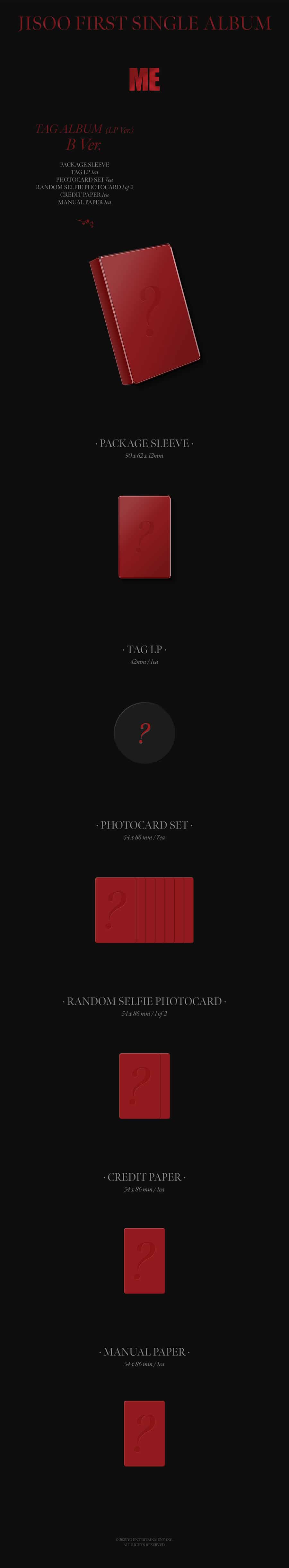 jisoo-first-single-album-me-yg-tag-album-b-lp-ver-wholesale