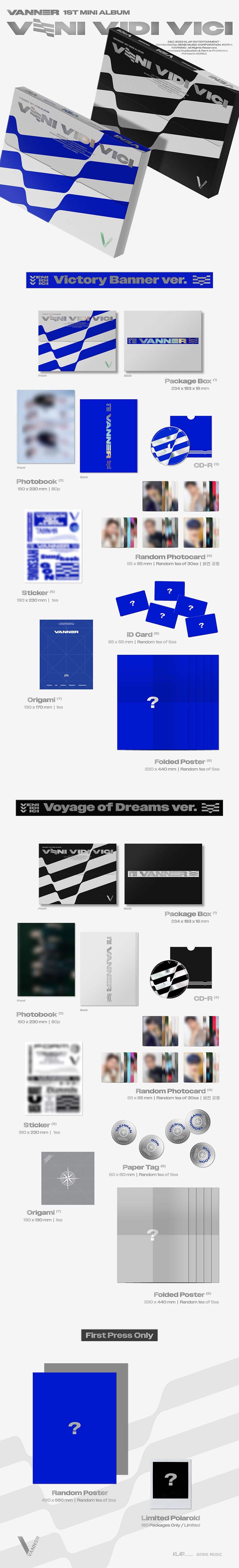 vanner-1st-mini-album-veni-vidi-vici-voyage-of-dreams-ver-wholesales