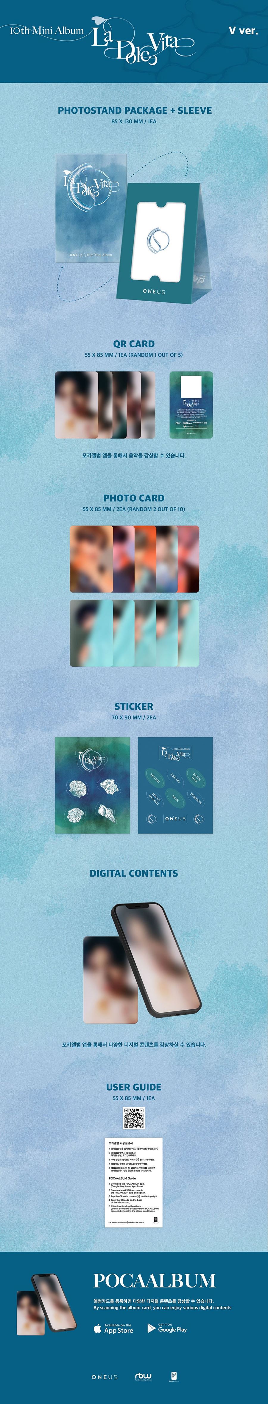 oneus-mini-10th-album-la-dolce-vita-pocaalbum-ver-wholesales