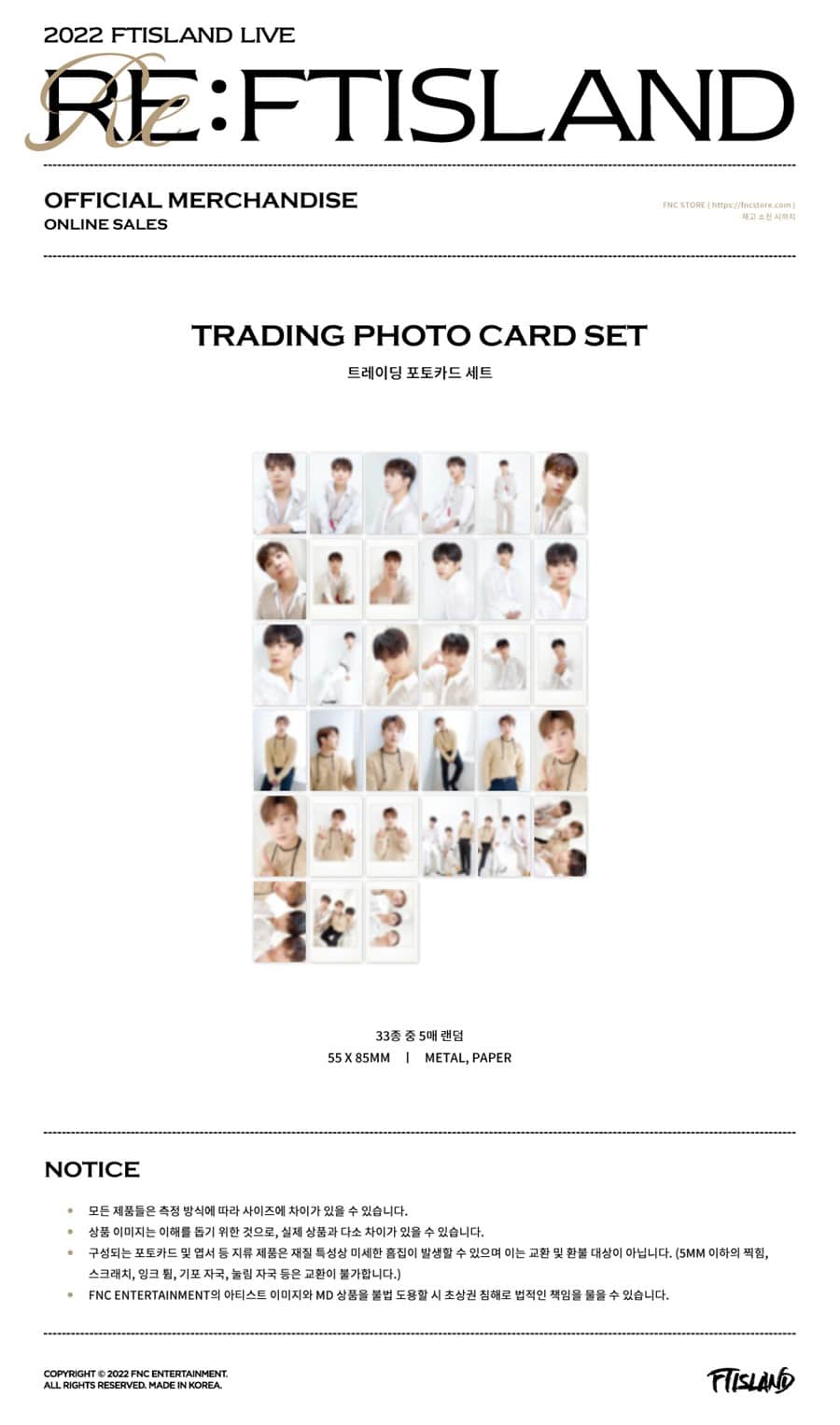 ftisland-live-re-ftisland-official-md-trading-photo-card-set-wholesales