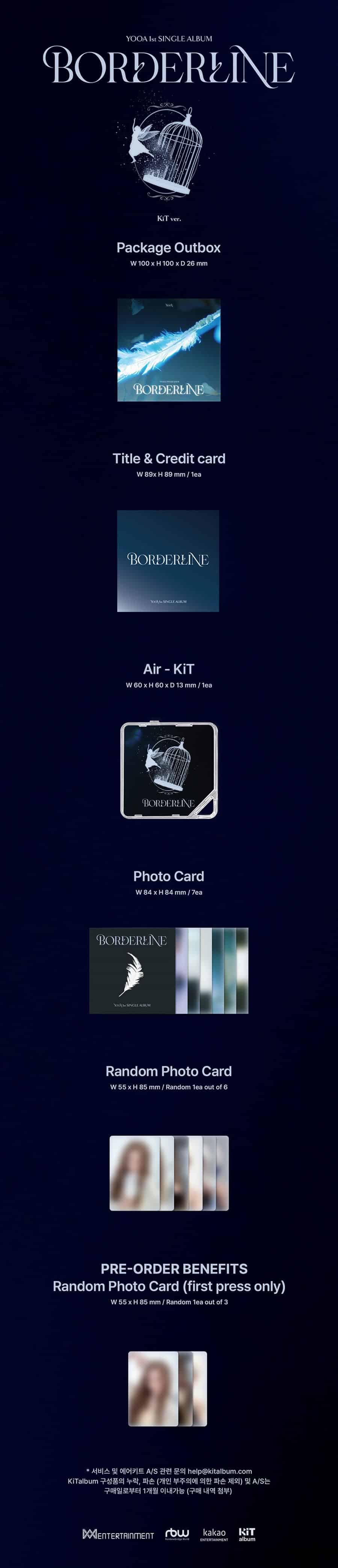 yooa-1st-single-album-borderline-kit-ver-wholesales