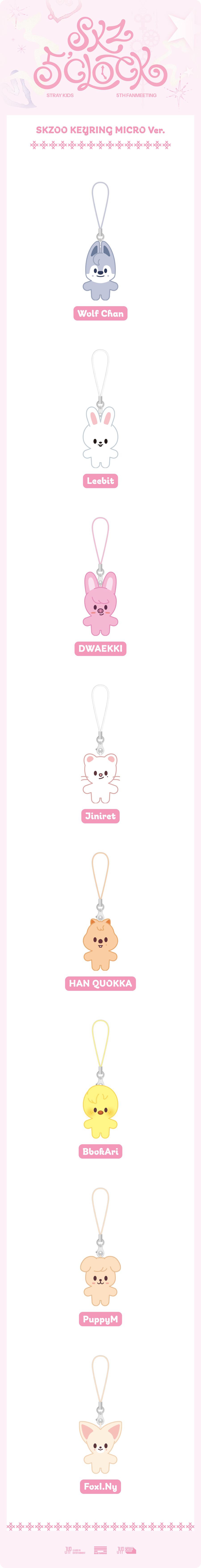 stray-kids-skzoo-keyring-micro-ver-skz-5'clock-wholesale