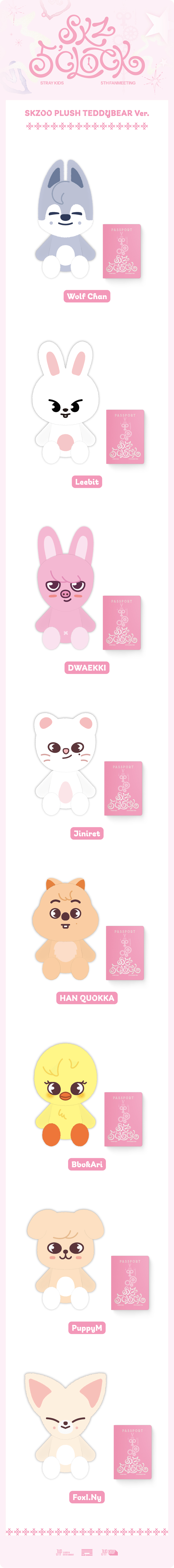 stray-kids-skzoo-keyring-teddybear-ver-skz-5'clock-wholesale