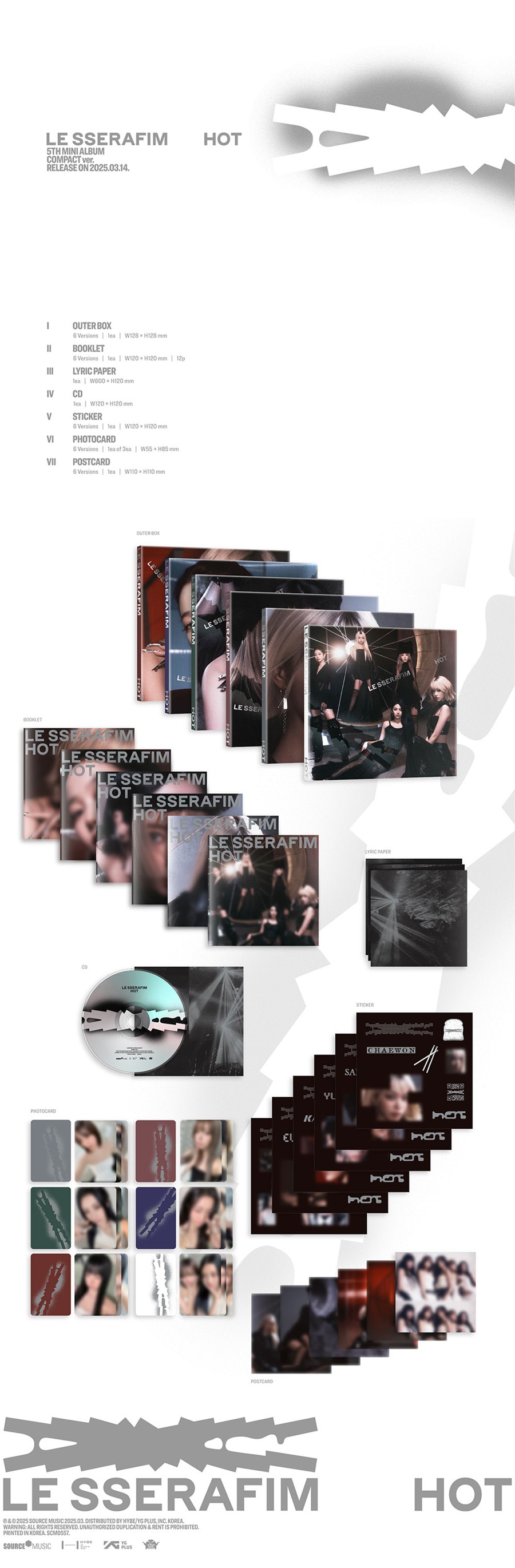 le-sserafim-5th-mini-album-hot-compact-ver-wholesale
