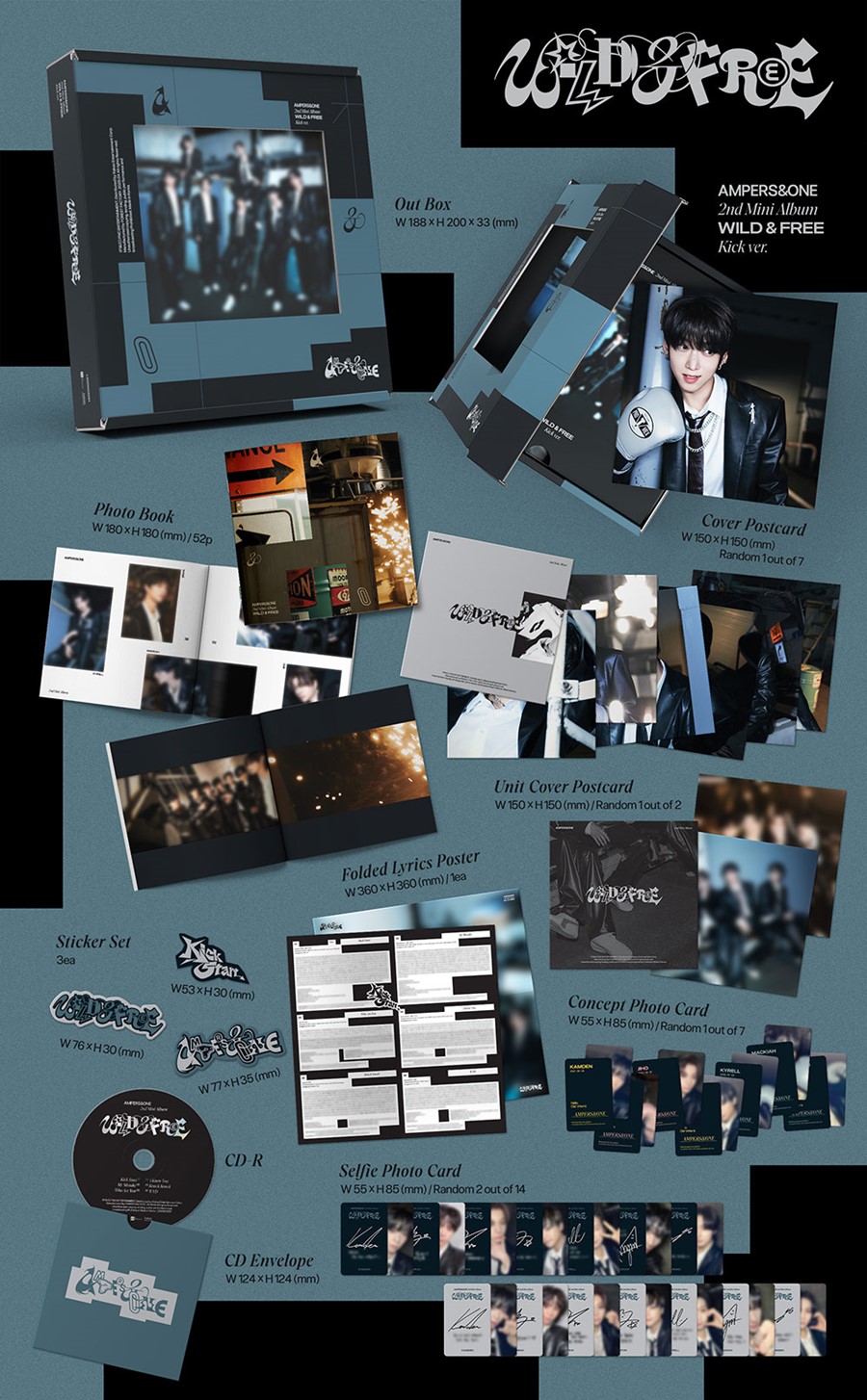 ampers-one-2nd-mini-album-wild-free-kick-ver-wholesale