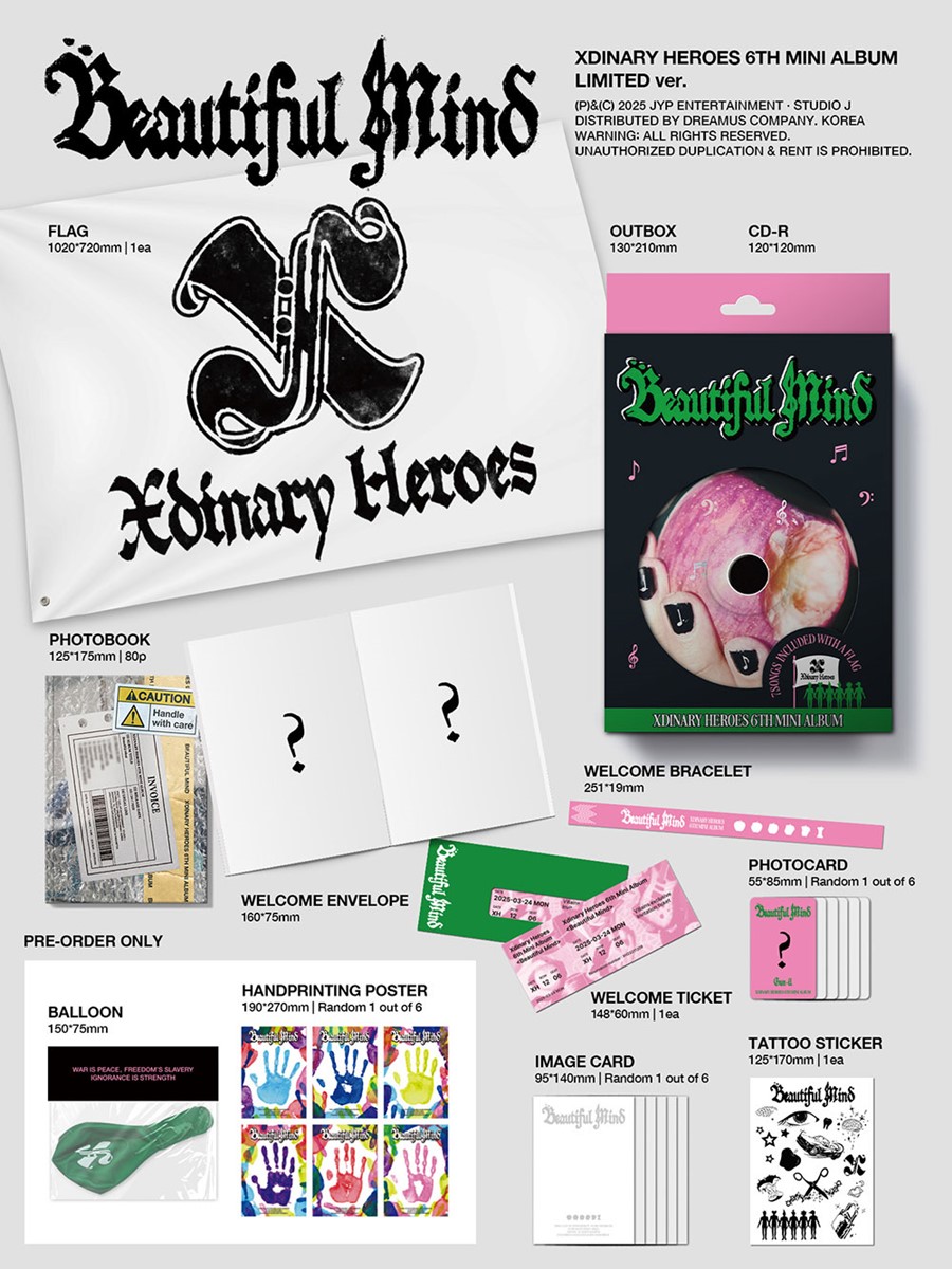 xdinary-heroes-the-6th-mini-album-beautiful-mind-limited-ver-wholesale
