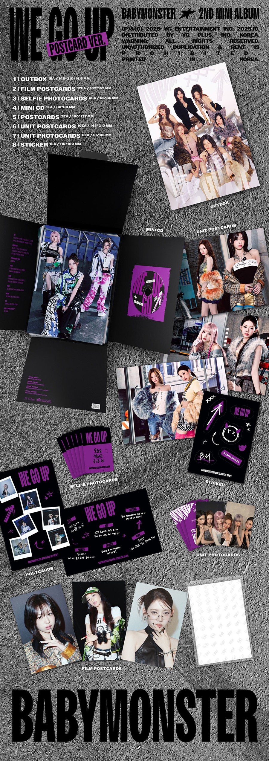 babymonster-2nd-mini-album-we-go-up-postcard-ver-wholesale