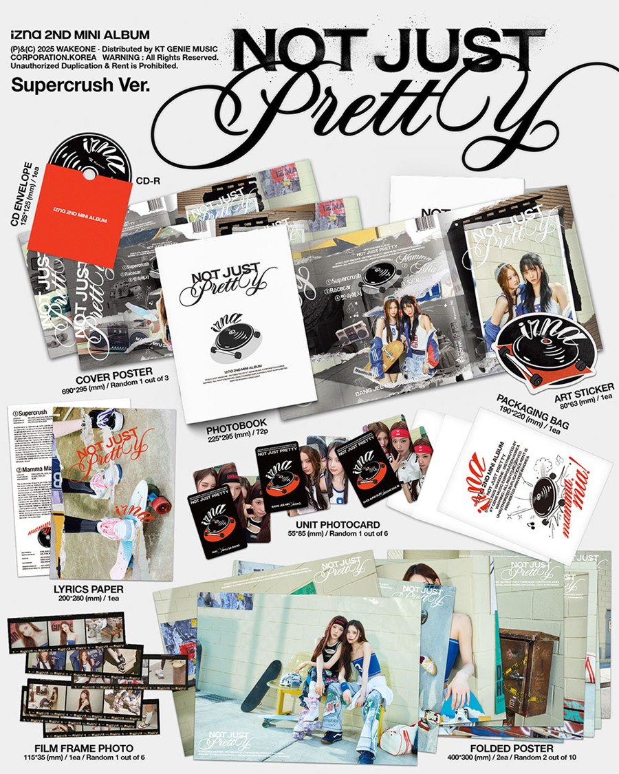 izna-2nd-mini-album-not-just-pretty-posterbook-ver-supercrush-ver-random-ver-wholesale