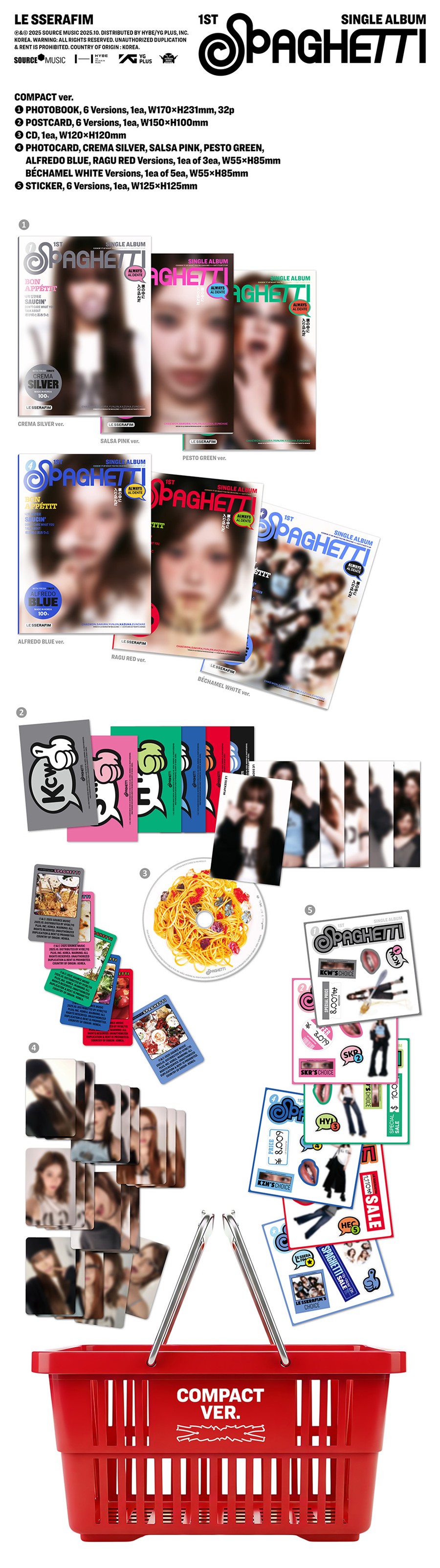 le-sserafim-1st-single-album-spaghetti-compact-ver-wholesale