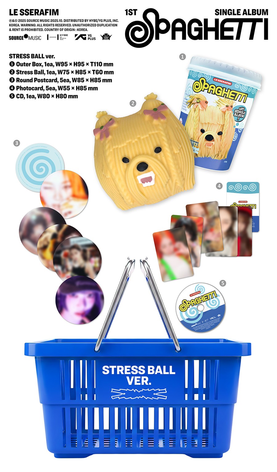 le-sserafim-1st-single-album-spaghetti-stress-ball-ver-wholesale