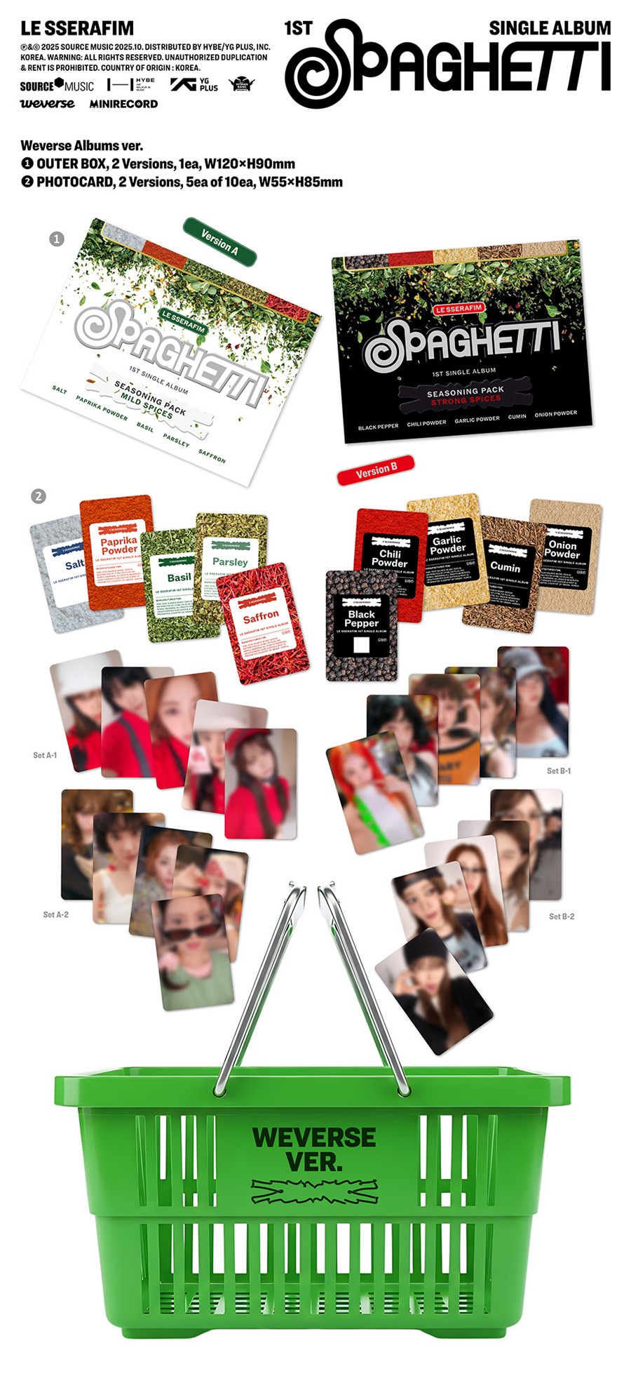 le-sserafim-1st-single-album-spaghetti-weverse-albums-ver-wholesale